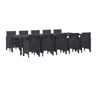 vidaXL Set da Pranzo per Giardino 11 pz Antracite Plastica