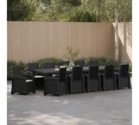 vidaXL Set da Pranzo per Giardino 14 pz Antracite e Crema PP