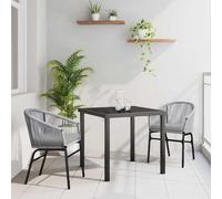 vidaXL Set da Pranzo per Giardino 3 pcs Antracite