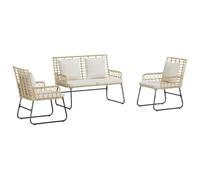 vidaXL Panca da Giardino per Esterni - posti a Sedere per Il Patio, Set Lounge Moderno in Rattan