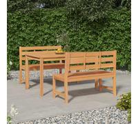 vidaXL Set da Pranzo per Giardino 3 pz in Legno Massello di Teak