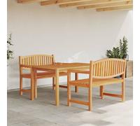 vidaXL Set da Pranzo per Giardino 3 pz in Legno Massello di Teak