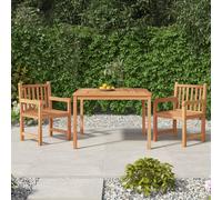 vidaXL Set da Pranzo per Giardino 3 pz in Legno Massello di Teak