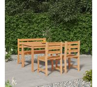 vidaXL Set da Pranzo per Giardino 4 pz in Legno Massello di Teak