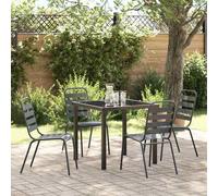 vidaXL Set da Pranzo per Giardino 5 pcs Antracite