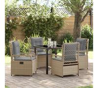 vidaXL Set da Pranzo per Giardino 5 pcs Beige e Grigio Chiaro