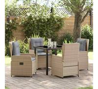 vidaXL Set da Pranzo per Giardino 5 pcs Beige e Grigio Chiaro