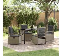 vidaXL Set da Pranzo per Giardino 5 pcs Grigio chiaro polyrattan