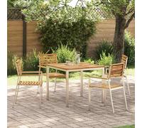 vidaXL Set da Pranzo per Giardino 5 pcs Legno di Acacia Massello