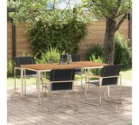 vidaXL Set da Pranzo per Giardino 5 pcs Legno di Acacia Massello