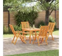vidaXL Set da Pranzo per Giardino 5 pcs Marrone
