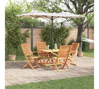 vidaXL Set da Pranzo per Giardino 5 pcs Marrone
