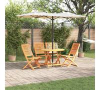 vidaXL Set da Pranzo per Giardino 5 pcs Marrone