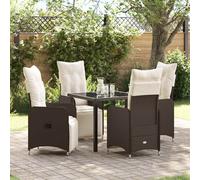vidaXL Set da Pranzo per Giardino 5 pcs Marrone polyrattan