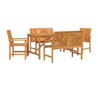 vidaXL Set da Pranzo per Giardino 5 Pezzi in Legno Massello di Acacia