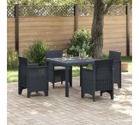 Set da Pranzo per Giardino 5 pz Antracite Polipropilene