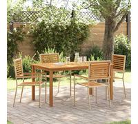SET TAVOLO E SEDIE VIDAXL da pranzo per esterni, Legno massello di acacia, 74x150x90 cm