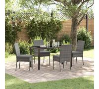Set da Pranzo per Giardino 5 pz Grigio