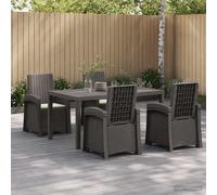vidaXL Set da Pranzo per Giardino 5 pz Grigio chiaro e panna PP