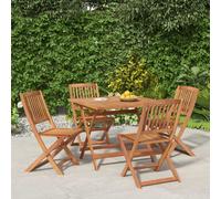 vidaXL Set da Pranzo per Giardino 5 pz in Legno Massello di Acacia