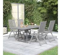 vidaXL Set da Pranzo per Giardino 5 pz in Legno Massello di Acacia