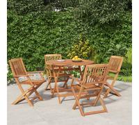 vidaXL Set da Pranzo per Giardino 5 pz in Legno Massello di Acacia