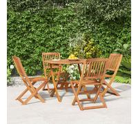 vidaXL Set da Pranzo per Giardino 5 pz in Legno Massello di Acacia