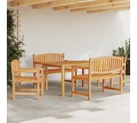 vidaXL Set da Pranzo per Giardino 5 pz in Legno Massello di Teak