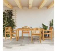 vidaXL Set da Pranzo per Giardino 5 pz in Legno Massello di Teak