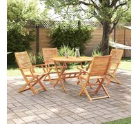 vidaXL Set da Pranzo per Giardino 5 pz Marrone