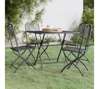 vidaXL Set da Pranzo per Giardino 5pz Rete Metallica Espansa Antracite