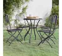 vidaXL Set da Pranzo per Giardino 5pz Rete Metallica Espansa Antracite