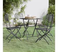 vidaXL Set da Pranzo per Giardino 5pz Rete Metallica Espansa Antracite