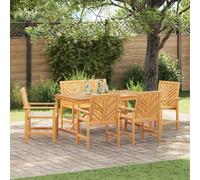 vidaXL Set da Pranzo per Giardino 6 pcs Marrone