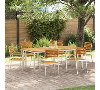 vidaXL Set da Pranzo per Giardino 7 pcs
