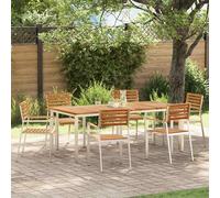 vidaXL Set da Pranzo per Giardino 7 pcs