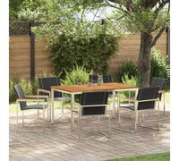 vidaXL Set da Pranzo per Giardino 7 pcs