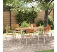 vidaXL Set da Pranzo per Giardino 7 pcs