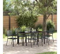 vidaXL Set da Pranzo per Giardino 7 pcs Antracite