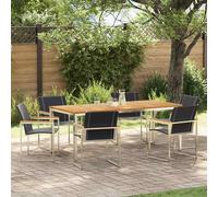vidaXL Set da Pranzo per Giardino 7 pcs Legno di Acacia Massello