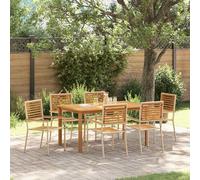SET TAVOLO E SEDIE VIDAXL da pranzo per giardino, Legno massello di acacia, polirattan, 74x150x90 cm