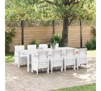 vidaXL Set da Pranzo per Giardino 9 pcs Grigio chiaro Rattan Polt