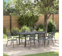 vidaXL Set da Pranzo per Giardino 9 pz Antracite