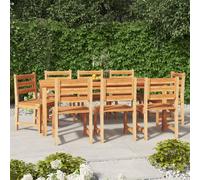 vidaXL Set da Pranzo per Giardino 9 pz in Legno Massello di Teak