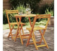 vidaXL Set da Pranzo per Giardino con cuscino 3 pcs Olio Naturale