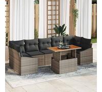 vidaXL Set da Pranzo per Giardino Grigio, Marrone 100 x 55 x 73 cm