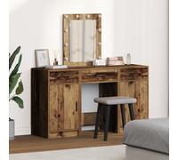 vidaXL Set da Toeletta 3 Pezzi con LED in Legno Riciclato