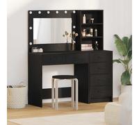 vidaXL Tavolo da Trucco Nero 78.5 x 41 x 135 cm Legno multistrato