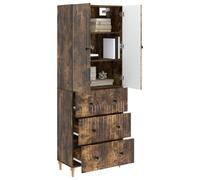 vidaXL Set di 2 armadi, 66 x 34,5 x 90 cm, in legno di ingegneria, set di mobili adattabili, pezzi moderni ed eleganti per soggiorno, ufficio o casa, design funzionale
