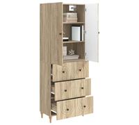vidaXL Set di 2 armadi, 66 x 34,5 x 90 cm, in legno di ingegneria, set di mobili adattabili, pezzi moderni ed eleganti per soggiorno, ufficio o casa, design funzionale